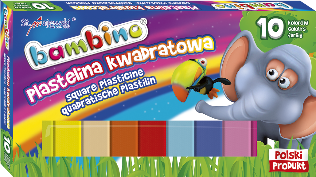 Plastelina kwadratowa St. Majewski Bambino 10kol. 02823